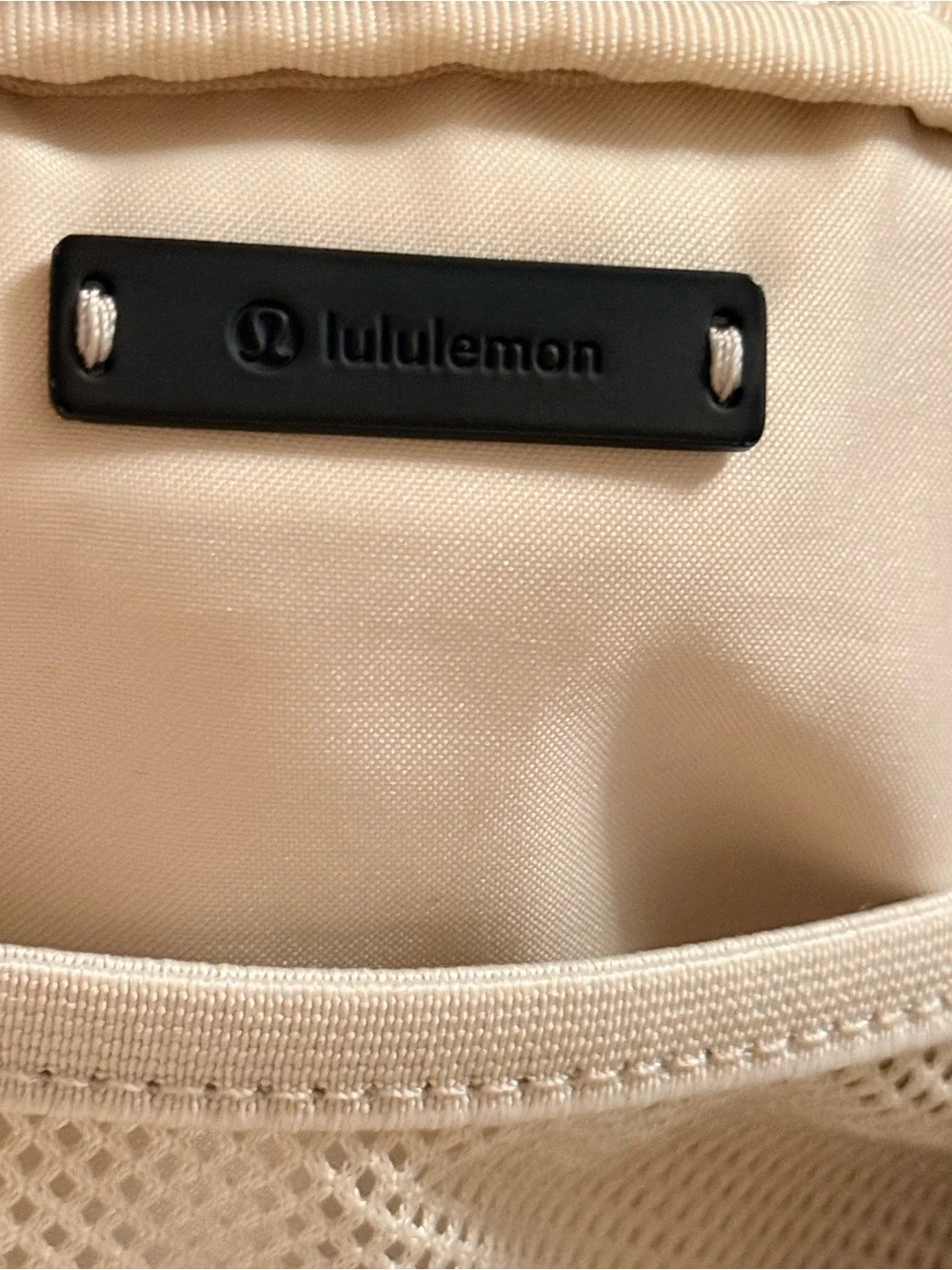 lululemon athletica Cream and Coral Crossbody Belt Bag